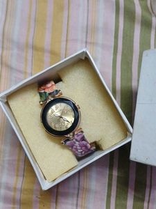 Floral Watch with Butterfly Dial