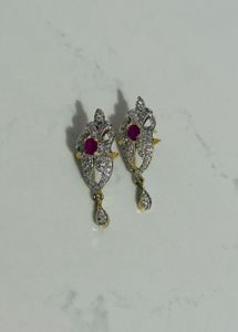 Exquisite Diamond &amp; Ruby Earrings