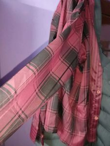 Men's Plaid Long-Sleeve Shirt stitched