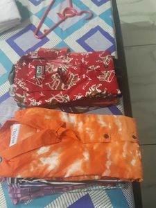 Men's Designer Shirts - Red & Orange
