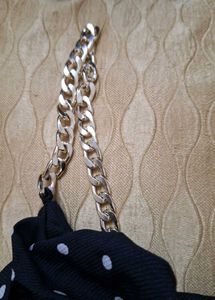 Chic Black Polka Dot Chain padded with gold straps
