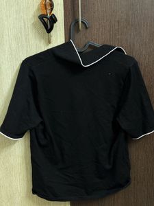 MANGO Polo Neck Sweater with Contrasting Trim