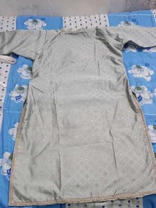 Elegant Grey Kurta Set with Palazzo Pants