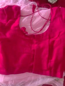 Elegant Pink Embroidered Saree