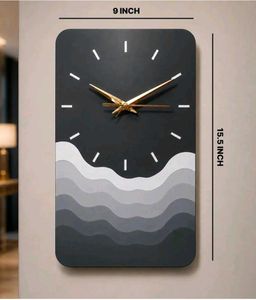 Black Clover Design Gold Tone Clock