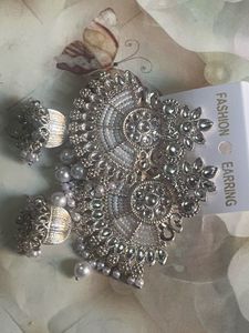 Fancy 3 Pice Set Earrings Mang Tika Mata  Patti