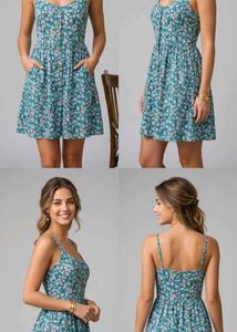 Floral Button-Down Mini Dress