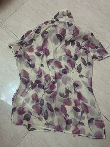 Floral See-Through Formal Shirt