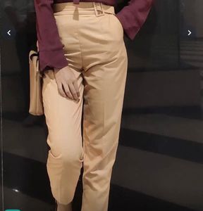 Stylish Belted Linen Pants