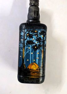 Hand-Painted Bottle - Camping Scene