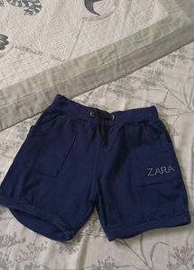ZARA Navy Blue Knit Shorts - Comfortable & Chic