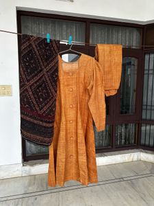 mustard  Kurta Set with Dupatta