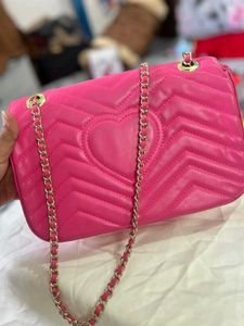 Pink Quilted Crossbody Bag