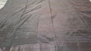 Elegant Coffee Brown Striped Saree
