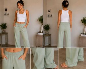 Light Green Wide Leg Pants