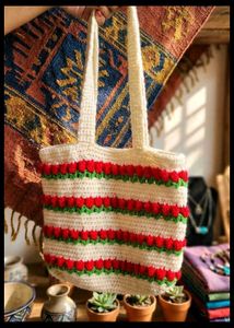 Crochet Tulip Tote bag