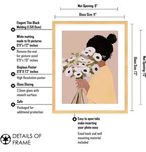 Flower Bouquet Matted Framed Poster Fine Art Print