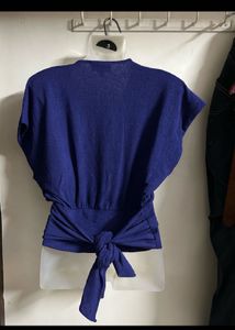 Stylish Blue Wrap Top