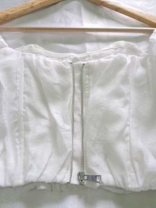 Croset Top with Puff Sleeves
