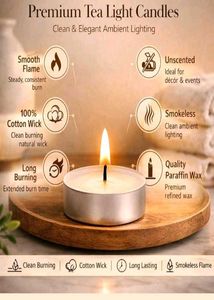 Diwali Gifts N Decor 50 Tealight Candles Pack
