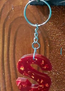 Resin Alphabet Keychain