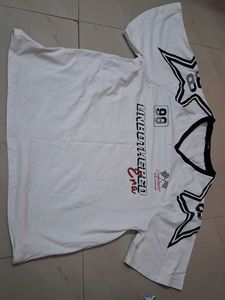 womens Graphic Print White T-Shirt