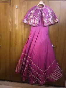 Elegant Embroidered Silk Gown