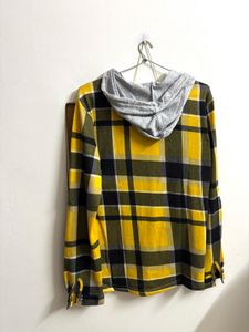 unisex Plaid Hoodie Flannel