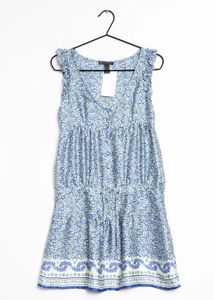 Charming Blue Floral Print Dress