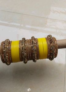 Brand new Yellow Bridal Bangle Set.