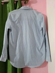Blue &amp; White Striped Button-Up 👕💙