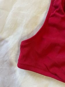 Red Knot Front Bikini Top