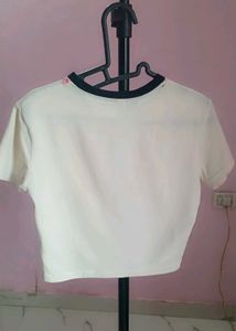 Cute Pink Bear Graphic Cropped Tee @140