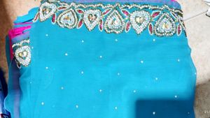 Stone Work Party Wear Saree