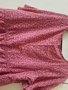 Pink Floral Print Mini Dress