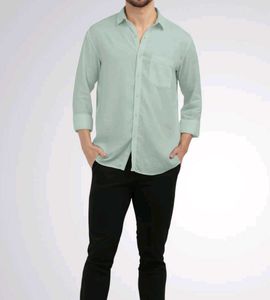 Men's Apple Green Long Sleeve Shirt