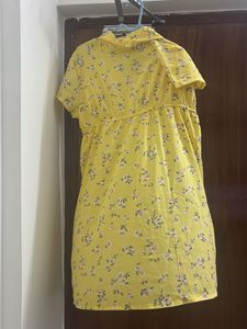 Yellow Floral Mini Dress