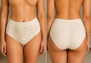 High-Waisted Shaping Brief – Cream – Size L