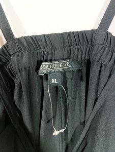 Black Plain Casual Dungaree (Women)