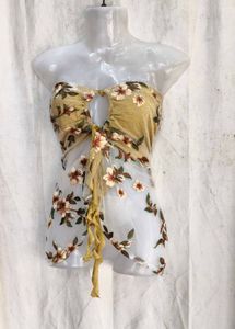 69. Sheer Floral Tube Top