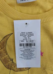 LC Waikiki Girls Yellow Knit Pullover Sweater