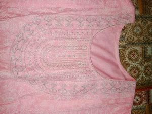 Pink Chikankari Kurta