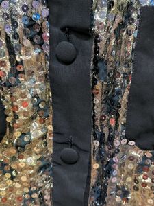 Sparkly Sequin Long Sleeve Shirt Dress