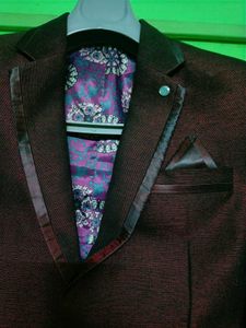 Burgundy Blazer - Size M