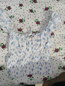 Floral Smocked Crop Top