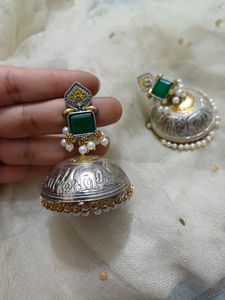 Brass dual Jhumka Earrings