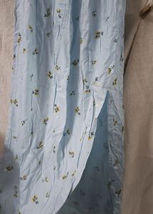 Blue Floral Printed Dress