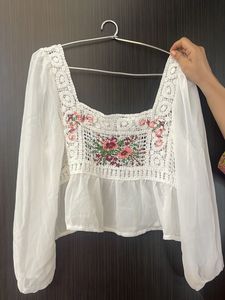 Floral Embroidered Top
