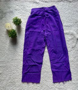 Vibrant Purple Cropped Jeans