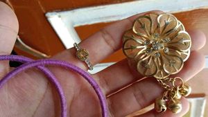 Purple Thread Bangles with Tassels